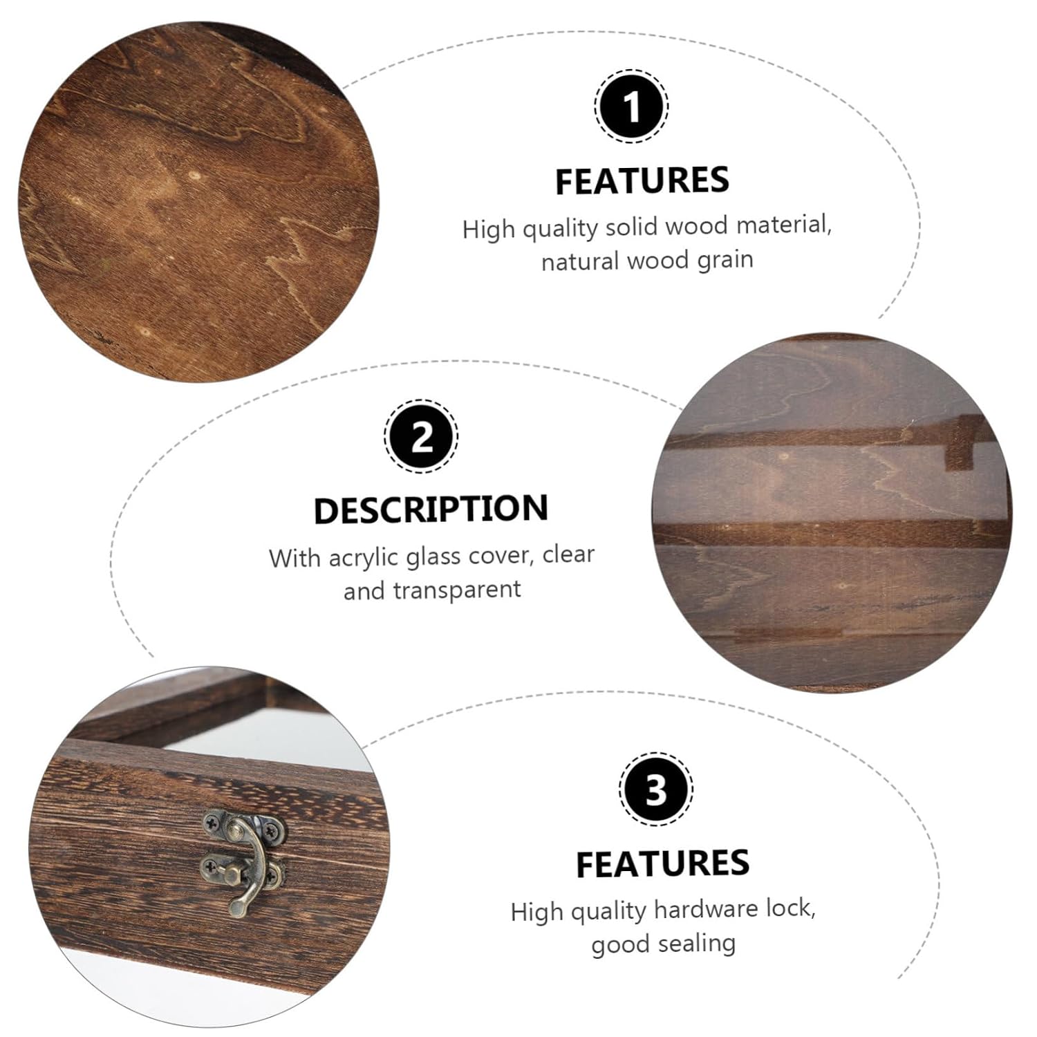 OUNONA 1pc Vintage Wooden Specimen Display Box Lid for Butterfly Collection and Compact Insect Storage Box Capacity Dustproof Showcase for Specimens
