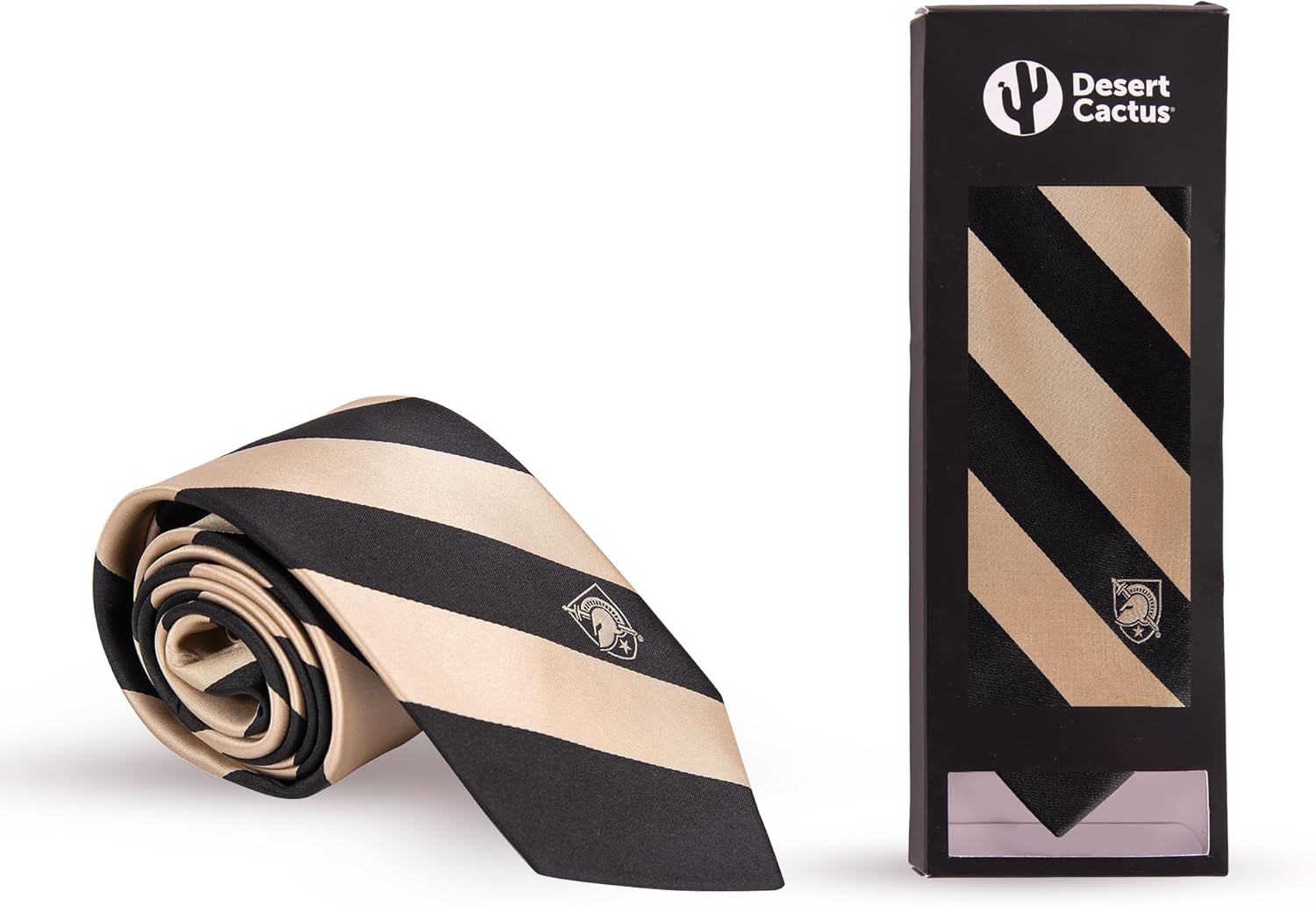 Desert Cactus United States Military Academy Neck Tie USMA (Army West Point) Black Knights 100% Polyester Necktie with Logo, Officially Licensed - Image 4