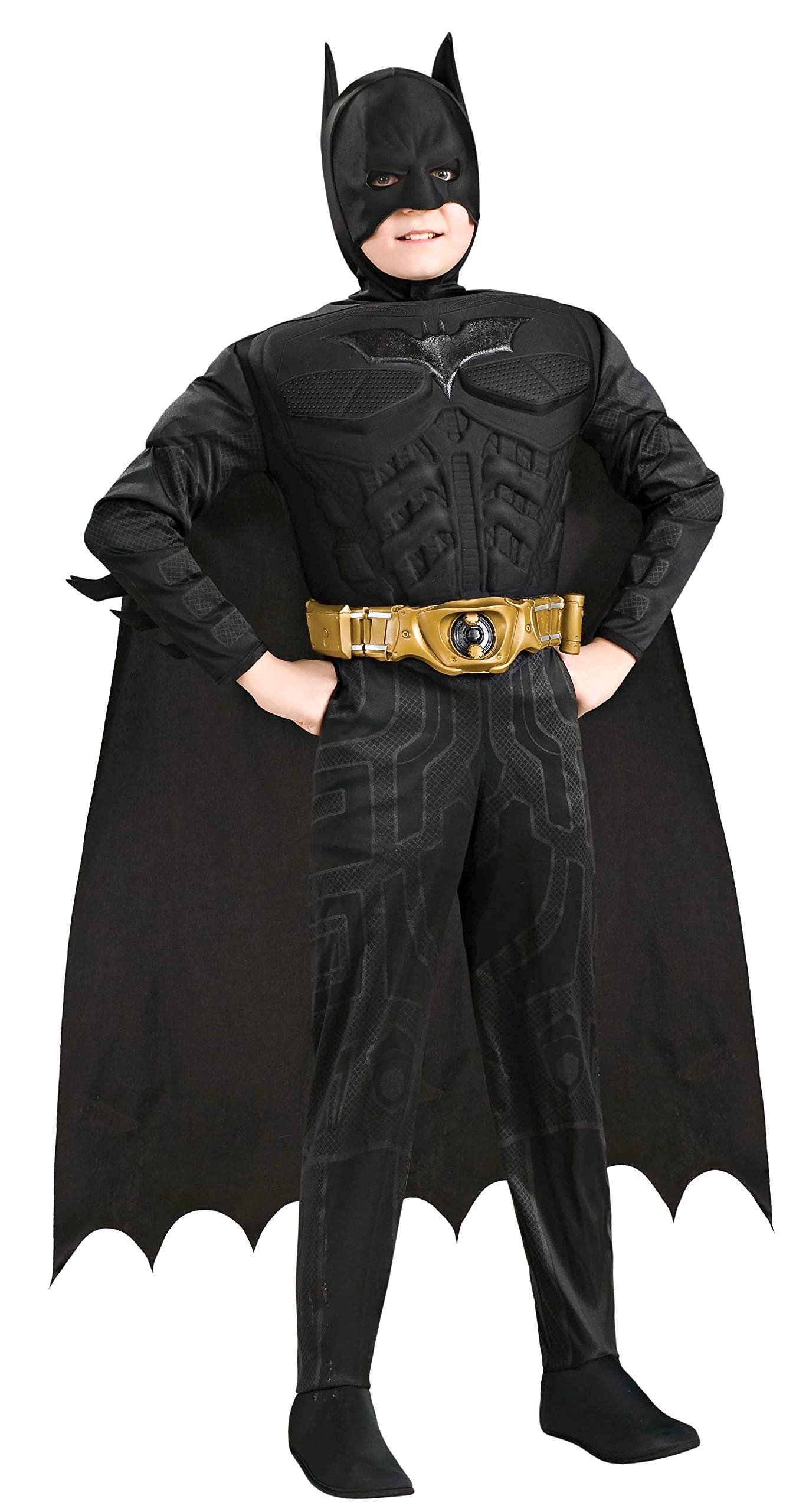 Batman Dark Knight Rises Child's Deluxe Muscle Chest Batman Costume with Mask/Headpiece and Cape
