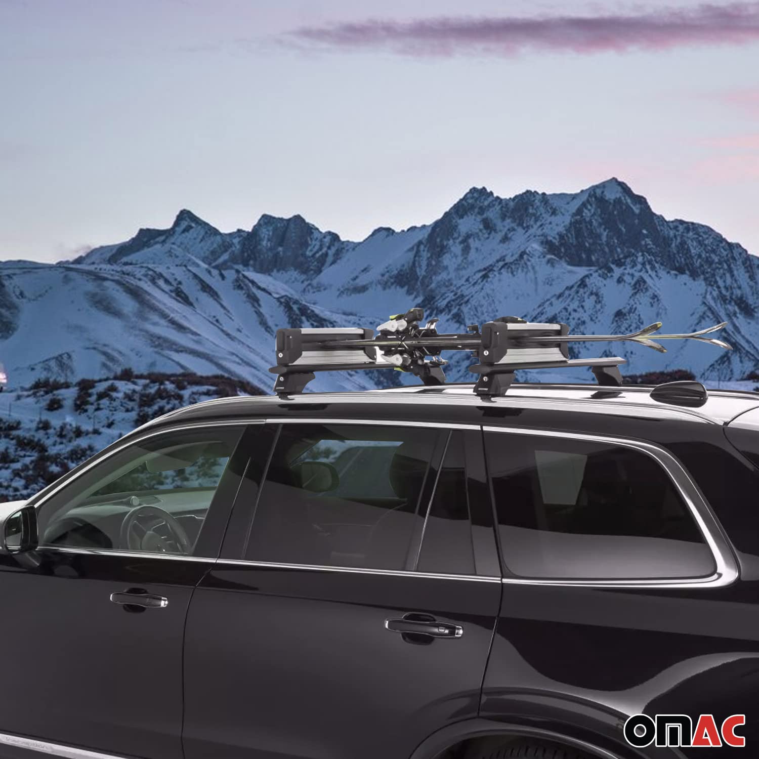 Menabo Skiträger Skihalter Snowboard Träger Universal Schwarz ABE 2X