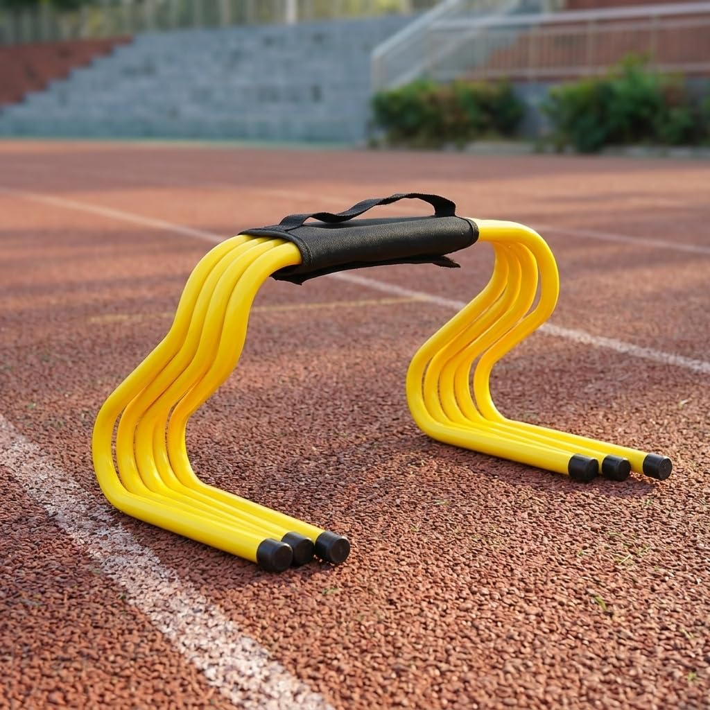 Homyl Agilitätstraining Geräte Fußball, Aus robustem und Stoff - Schnelligkeit - Sporttraining - für Koordination - für Sport - für, 23 cm Hürden (5 Stück) mit Tragegriff