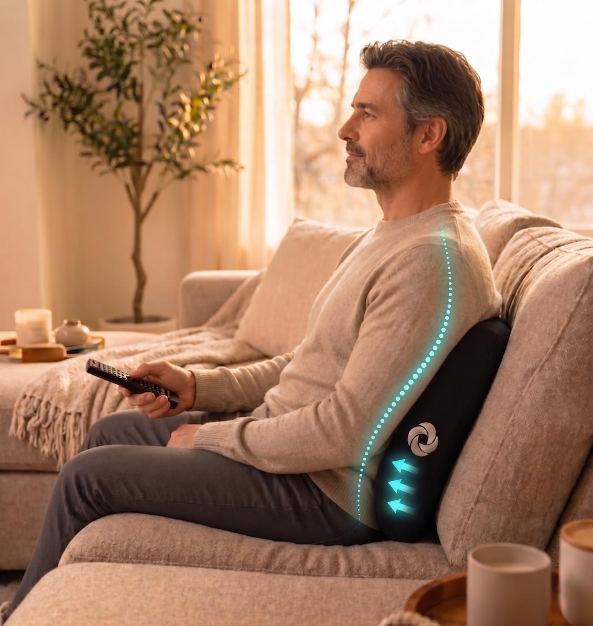 Samsonite Ergonomisch Lendensteunkussen - Traagschuim Rugsteun Voor Beter Zitten En Minder Rugpijn