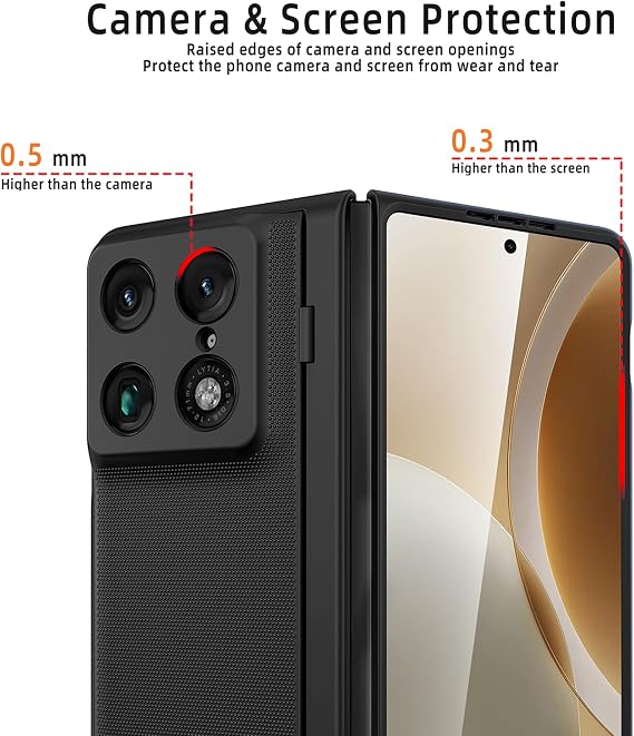 for Motorola Razr Fold Case,Rugged Anti-Scratch Shockproof Phone Case for Moto Razr Fold- Black