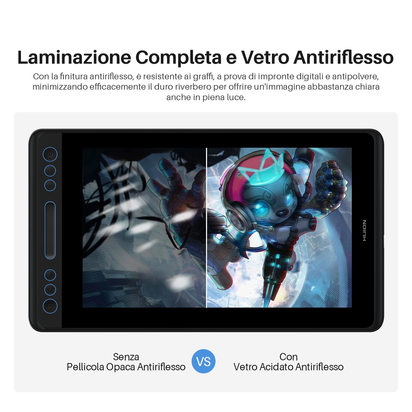 HUION Kamvas Pro 12 Tavoletta Grafica con Schermo, Monitor Completamente Laminato da 11,6 Pollici con Supporto Regolabile, 120% sRGB Ideale per il Lavoro da Casa e L'apprendimento Remoto