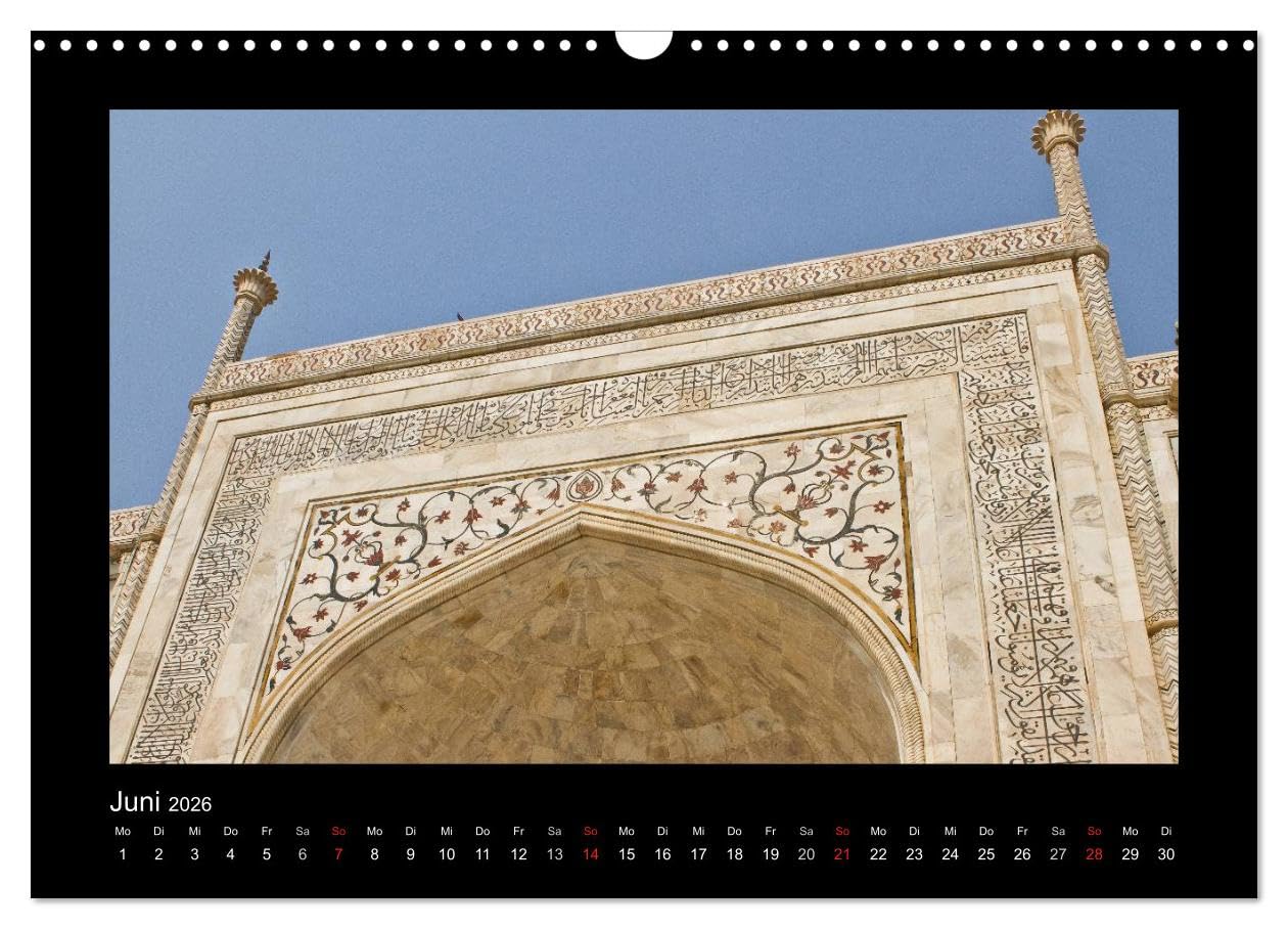 Taj Mahal (Wandkalender 2026 DIN A3 quer), CALVENDO Monatskalender: 12 Bilder vom wohl bekanntesten Bauwerk in Indien. (CALVENDO Orte)