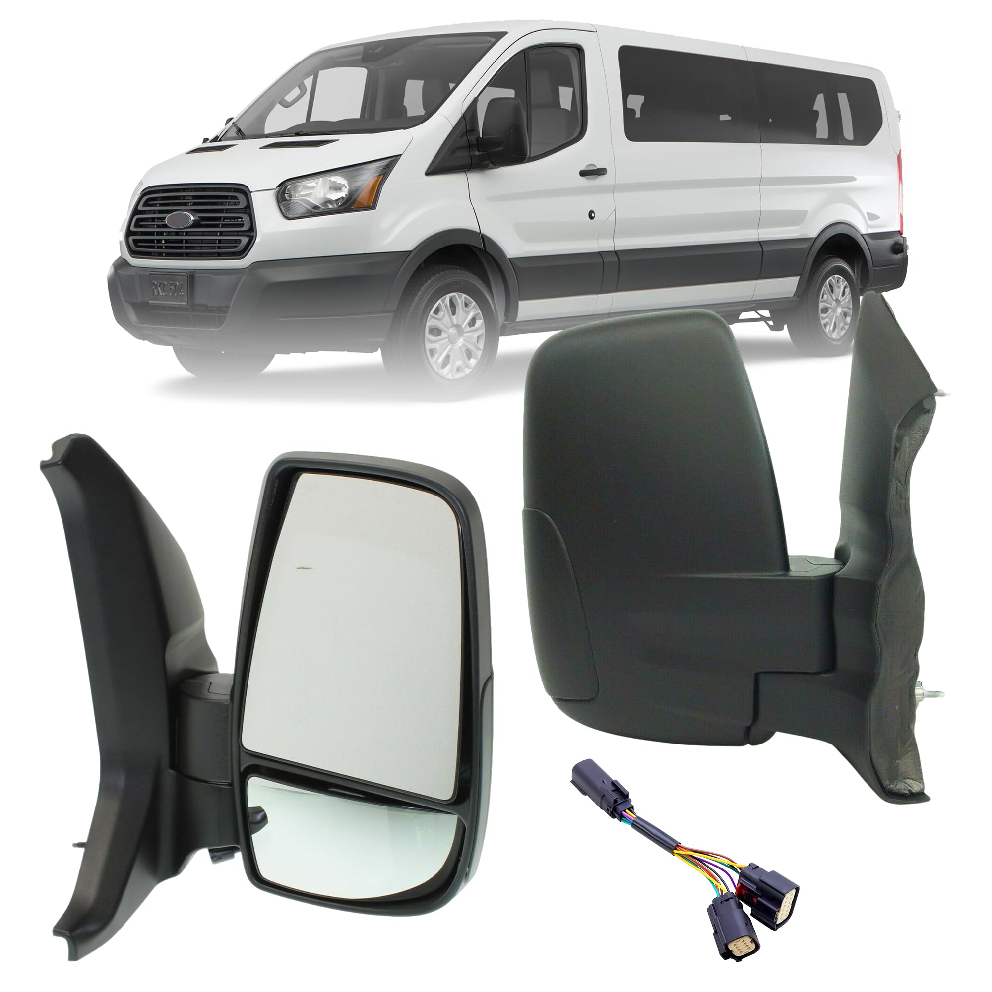 Replacement Passenger Right Side Door Mirror For Ford Transit T150 T250 T350 T350H from 2014 to Onward