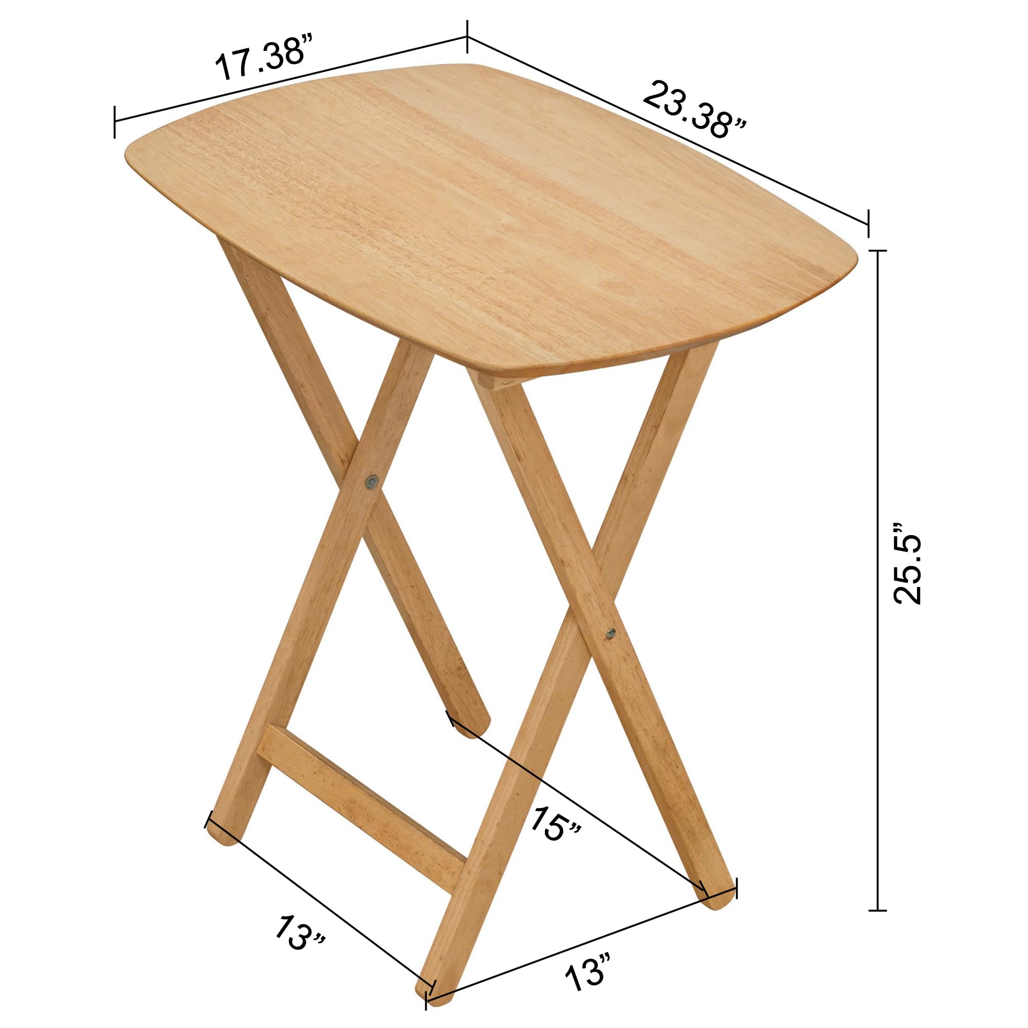 Amazon.com: eHemco Oversized Hardwood Folding TV Tray Table for