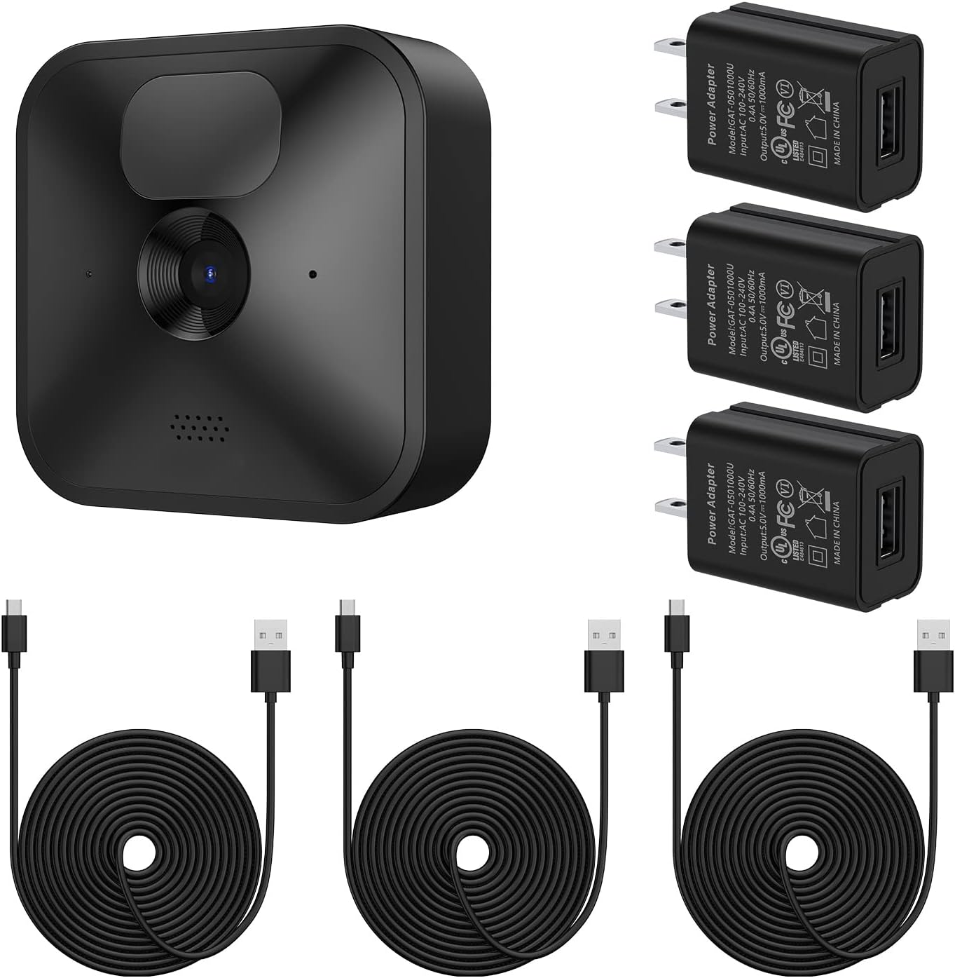 3Pack Weatherproof Power Cord Compatible with Blink Outdoor & Blink Indoor & Blink XT2 & Blink XT, Power Adapter with Waterproof Plug Cable (NOT Include Camera), 26ft/8m Black (3 Pack)