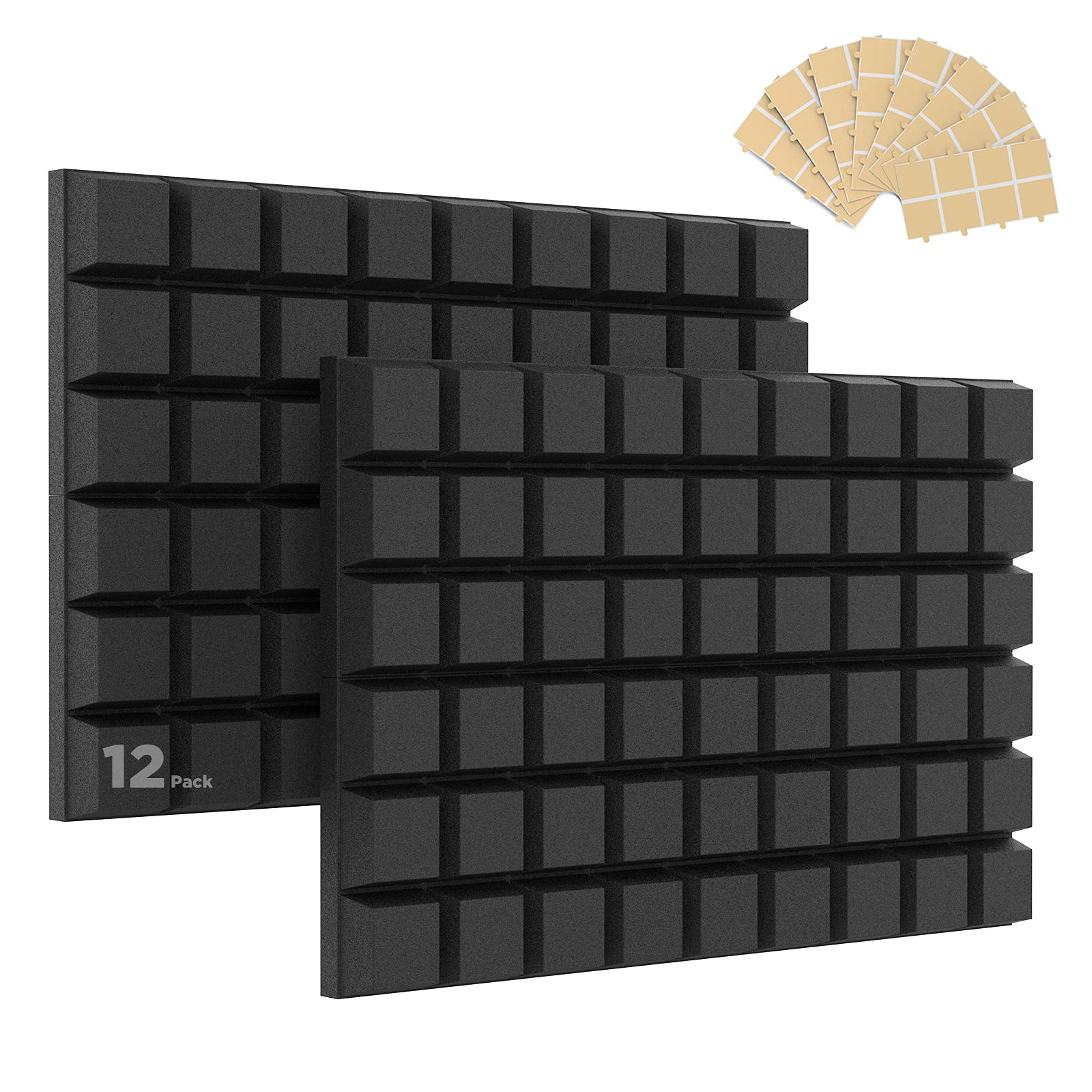 Buy Sound Proof Foam Panels, etop 12 Pack Adhesive Acoustic Panels
