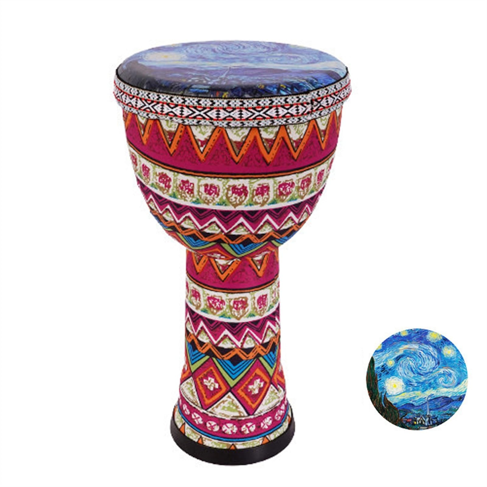 Professional Djembe Strumento A Tamburello A Percussione Per Principianti Con Tamburo Africano In PVC Leggero Da 8 Pollici Con Cinturino (Color : D)