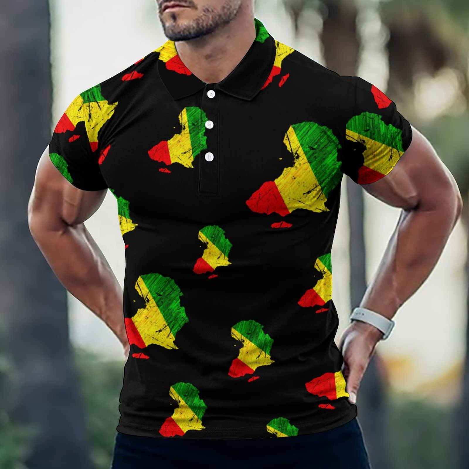 UTAA golf ブラック ポロシャツ　新品 WAAC X JONES】MEN ルーズフィットポロシャツ ネイビー