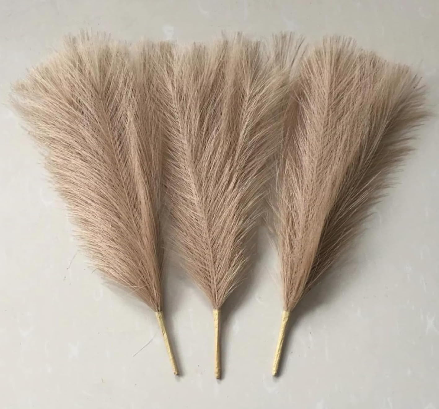 Divyakosh Artificial Flowers for Home Decoration, Flora for Decor |Set of 3 - Faux Pampas Grass Small Artificial Flowers Fake Flower for Home Decoration, Office,Bedroom and Table Decoration (Brown) |