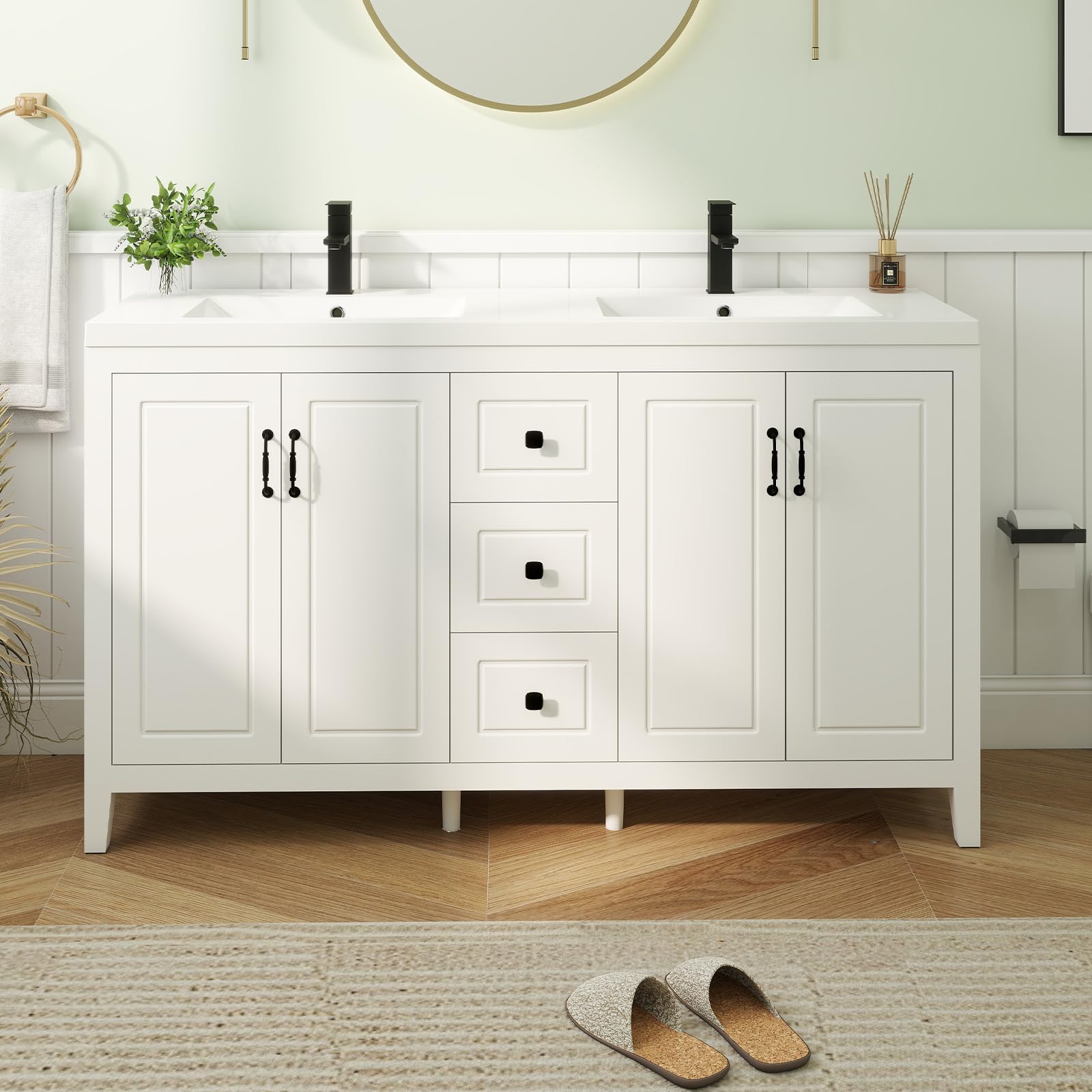 YOURLITE 60 Inch Bathroom Vanity White