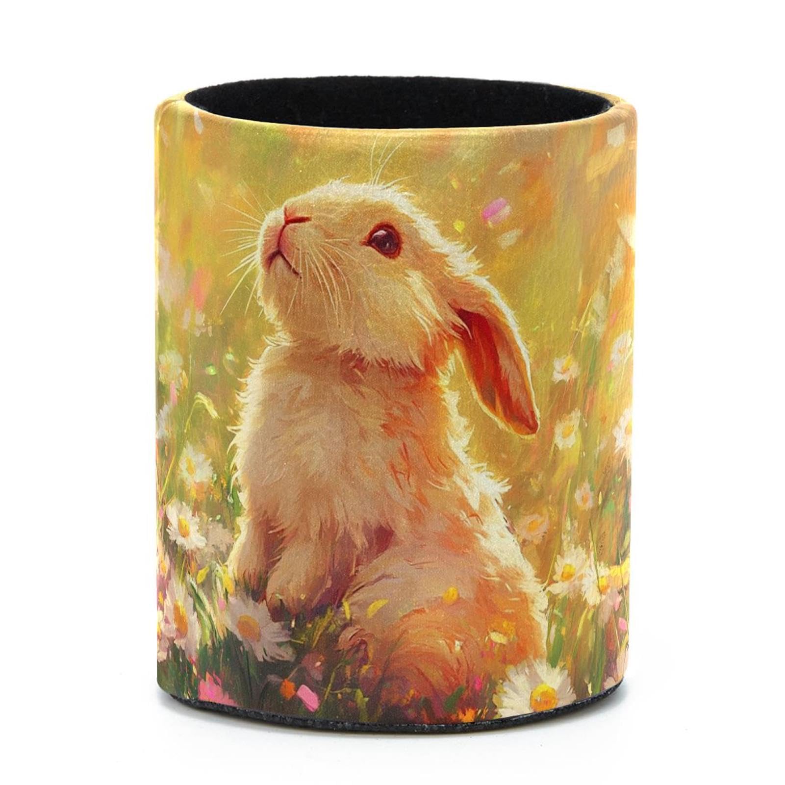VAPOKF Round Pencil Holders for Desk, Cute Rabbit Pen Holders Pen Pot Makeup Brushes Storage Desktop Stationery Supplies Organiser for Home Office