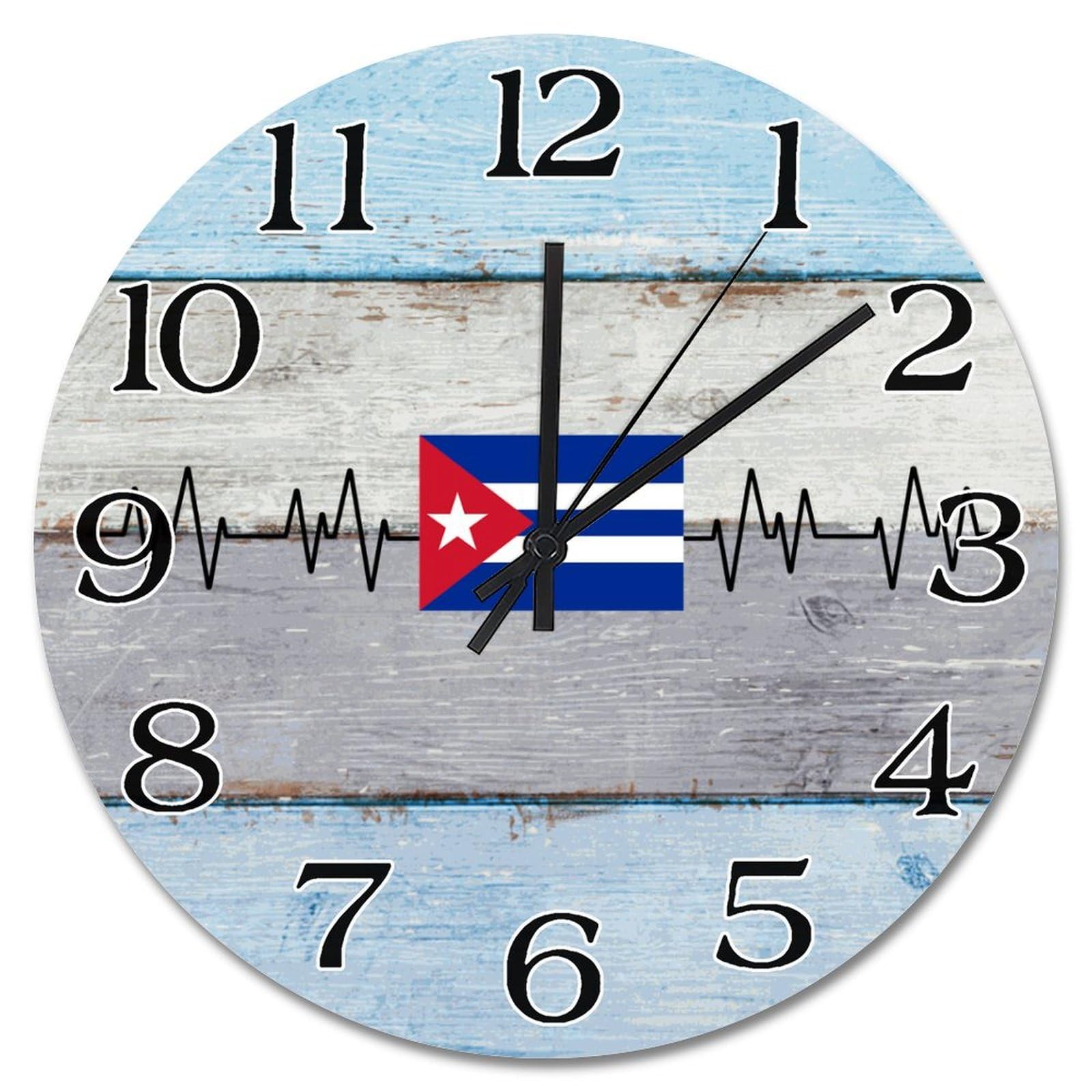 Horloge murale Cuba pour salon et chambre déco touristique