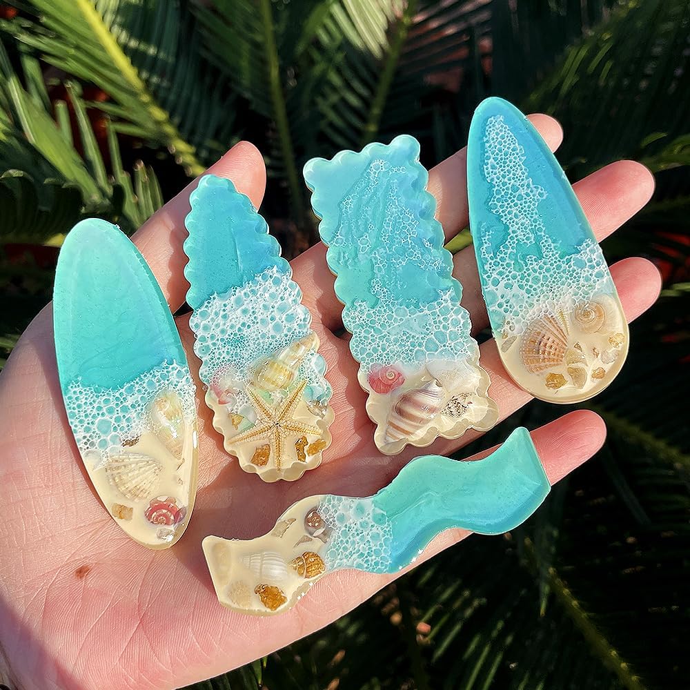Set Di 8 Stampi In Silicone Per Forcine E Copricapo Fai-da-Te - Resina Epossidica, Morbidi E Riutilizzabili