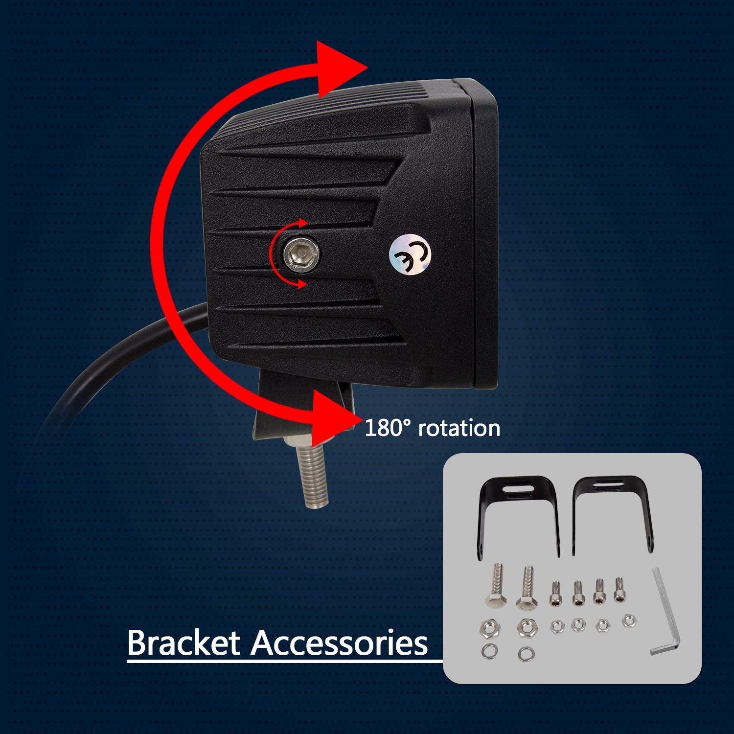 AUXTINGS 2 Luci LED 3 Pollici 42W - Spot Per Fuoristrada, IP67, 6000K, Per Camion E SUV