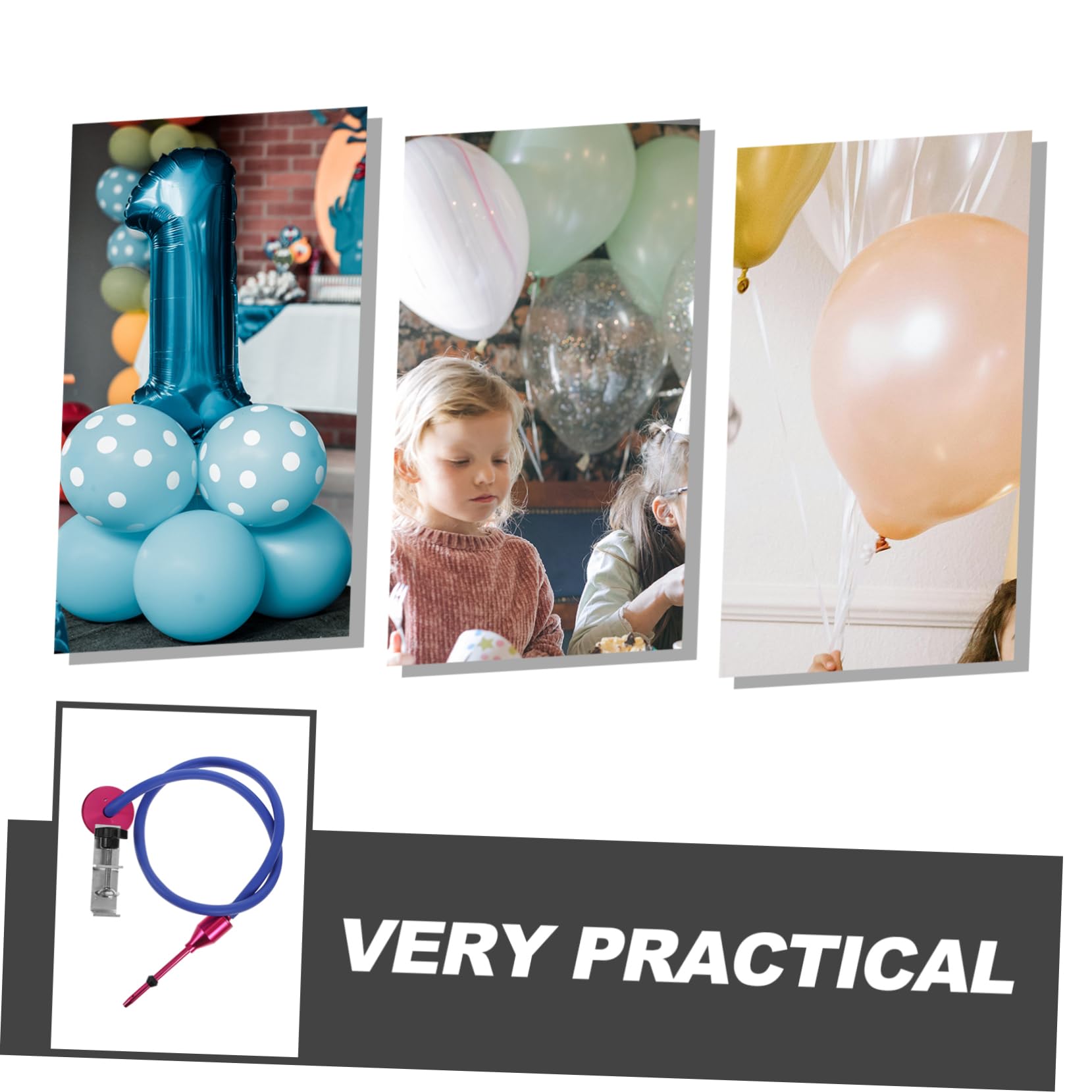 TOYANDONA Kit de Herramientas para Rellenar Globos de Látex Función de Amarre y Material Metálico, Adecuado para Fiestas y Decoraciones Festivas, 1 Set Rápido y Práctico