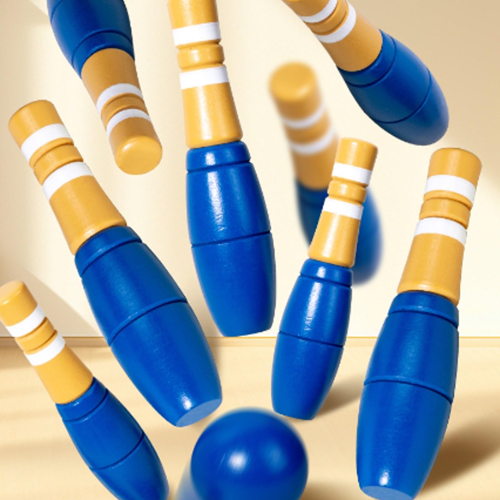 Jeu Bowling en Bois Coloré