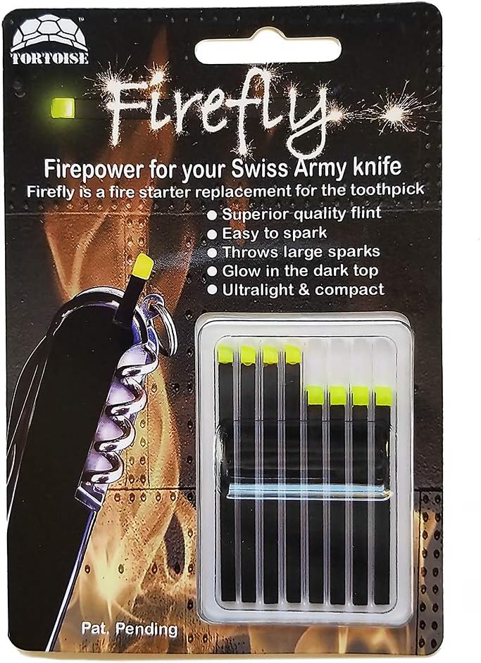 Firefly Variety 8 Pack - Fire Starter Accessory for Swiss Army Victorinox Knives (Neon Green-Yellow Glow)