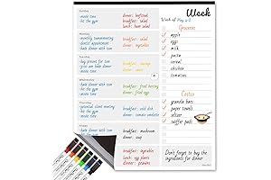 CLEVER CLEAN Dry Erase Weekly Planner for Fridge