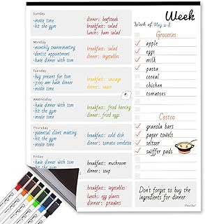 Magnetic Dry Erase Weekly Calendar