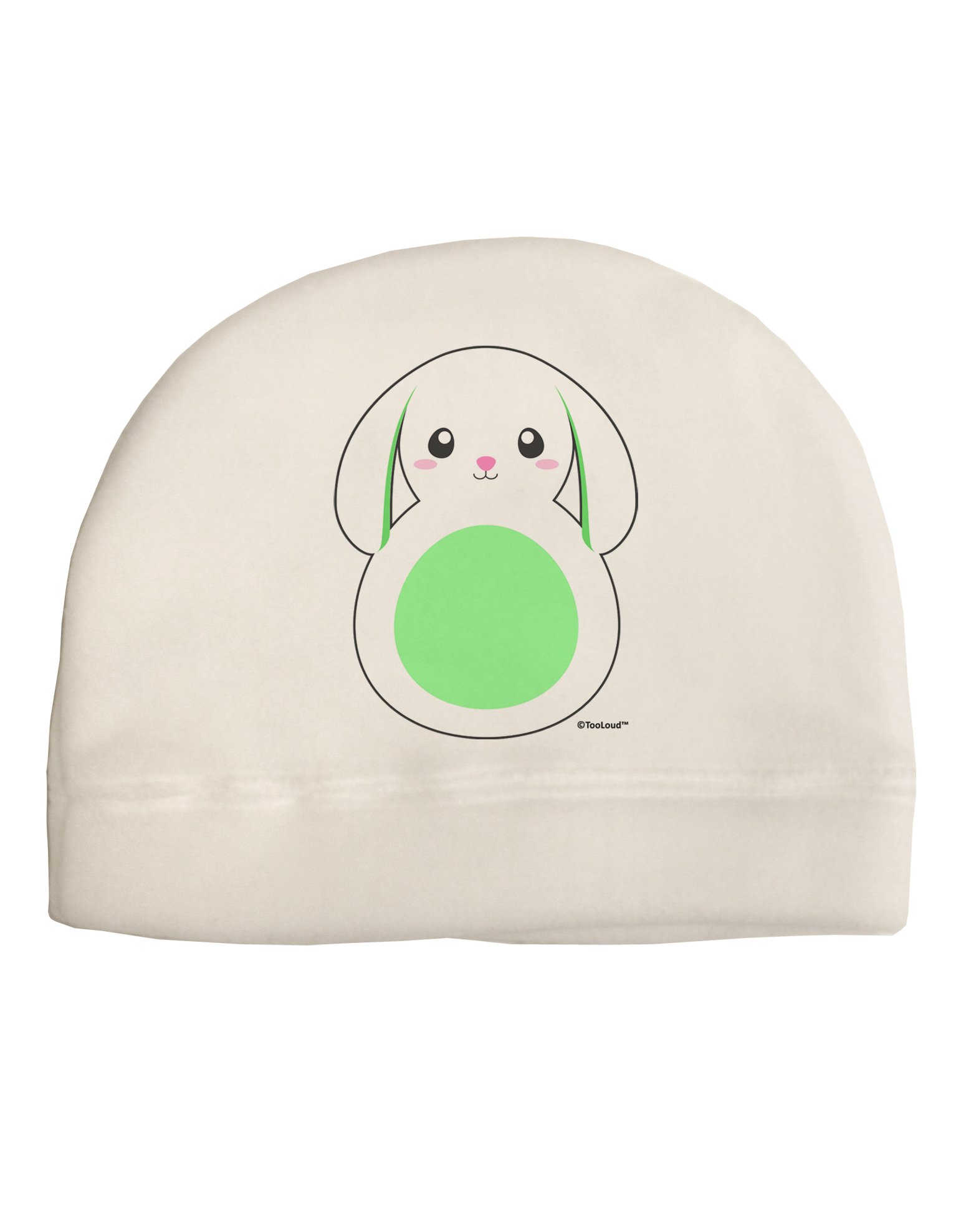 TOOLOUD Cute Bunny with Floppy Ears - Green Child Fleece Beanie Cap Hat