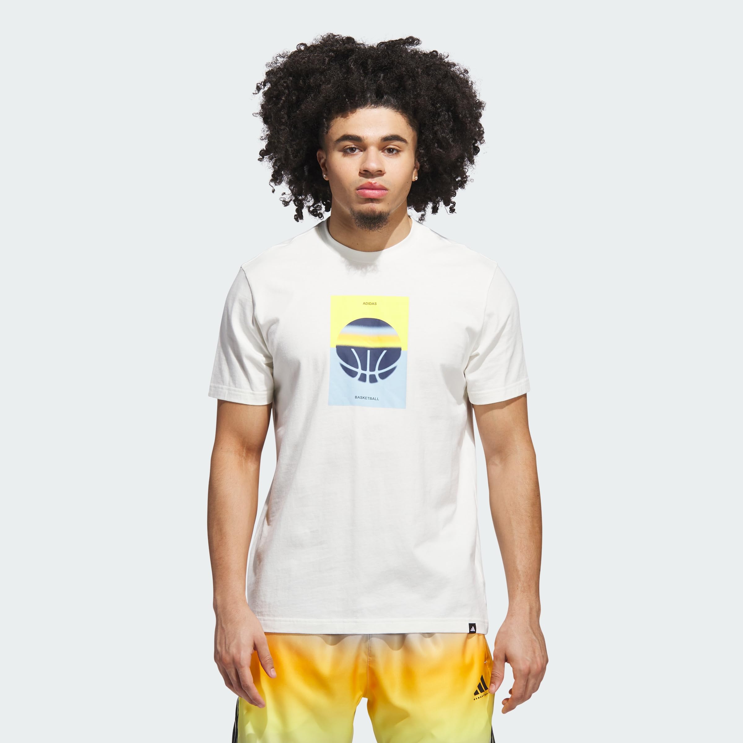 adidas Men's Another Bucket Graphic T-Shirt, Off White, XL