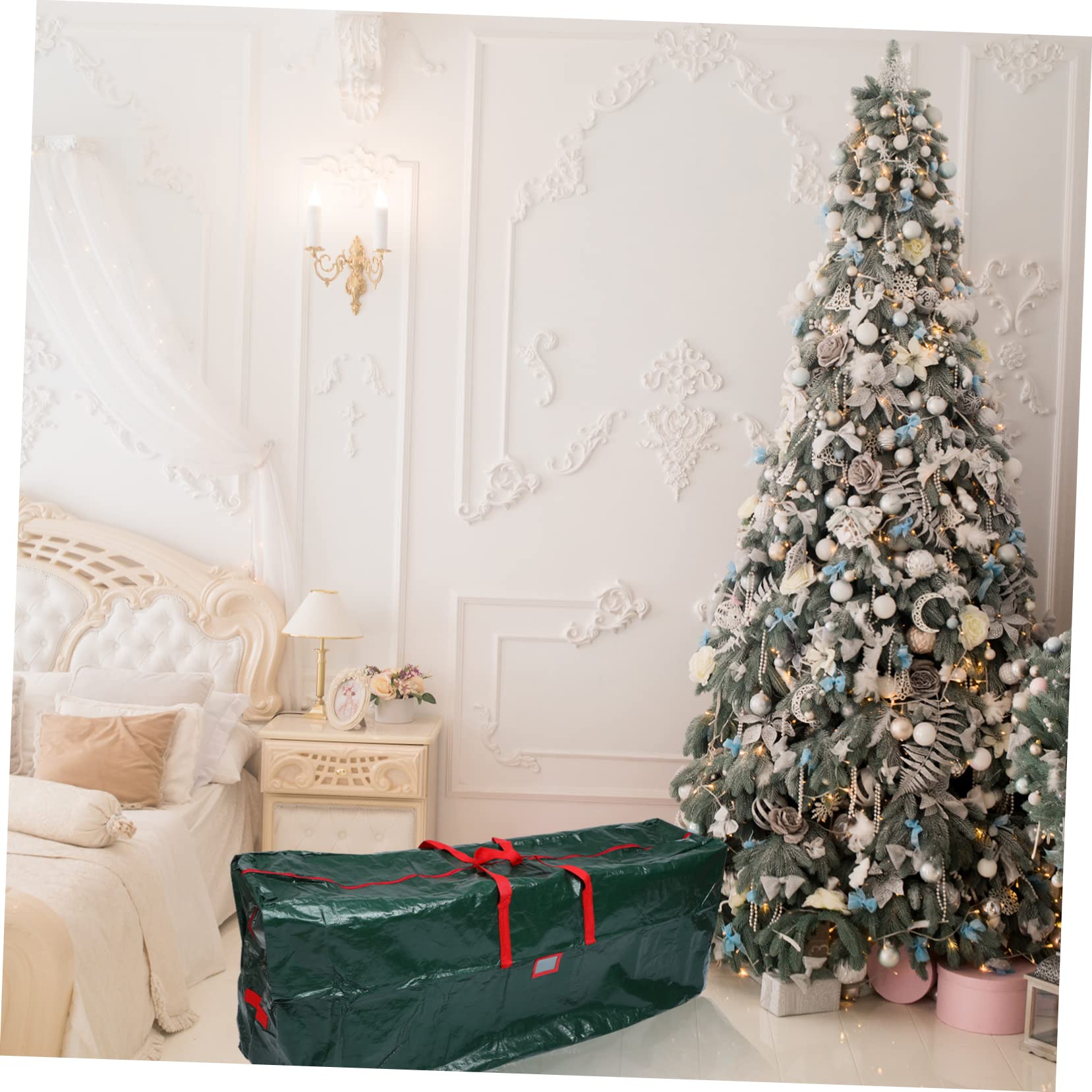 Alipis Organizzatore Per Albero Di Natale Pratico Con Cerniera Che Sigilla La Per La Conservazione Dopo Natale