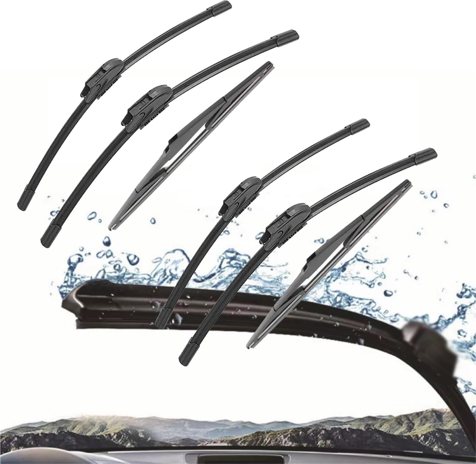 Essuie-glace pour Lexus LX470 J100 kit complet avant arrière de 1999 à 2007