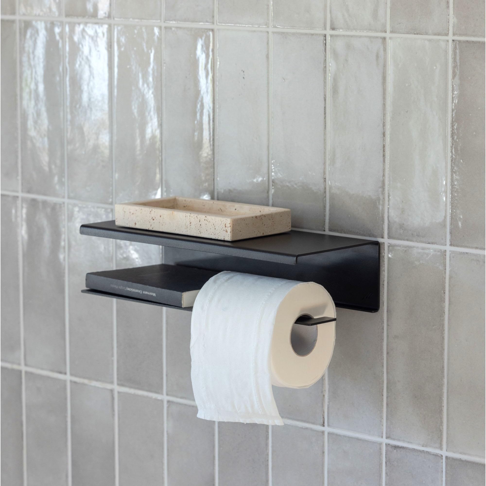 YOUS® Premium Toilettenpapierhalter Keep On Rolling (Verkehrsweiss)