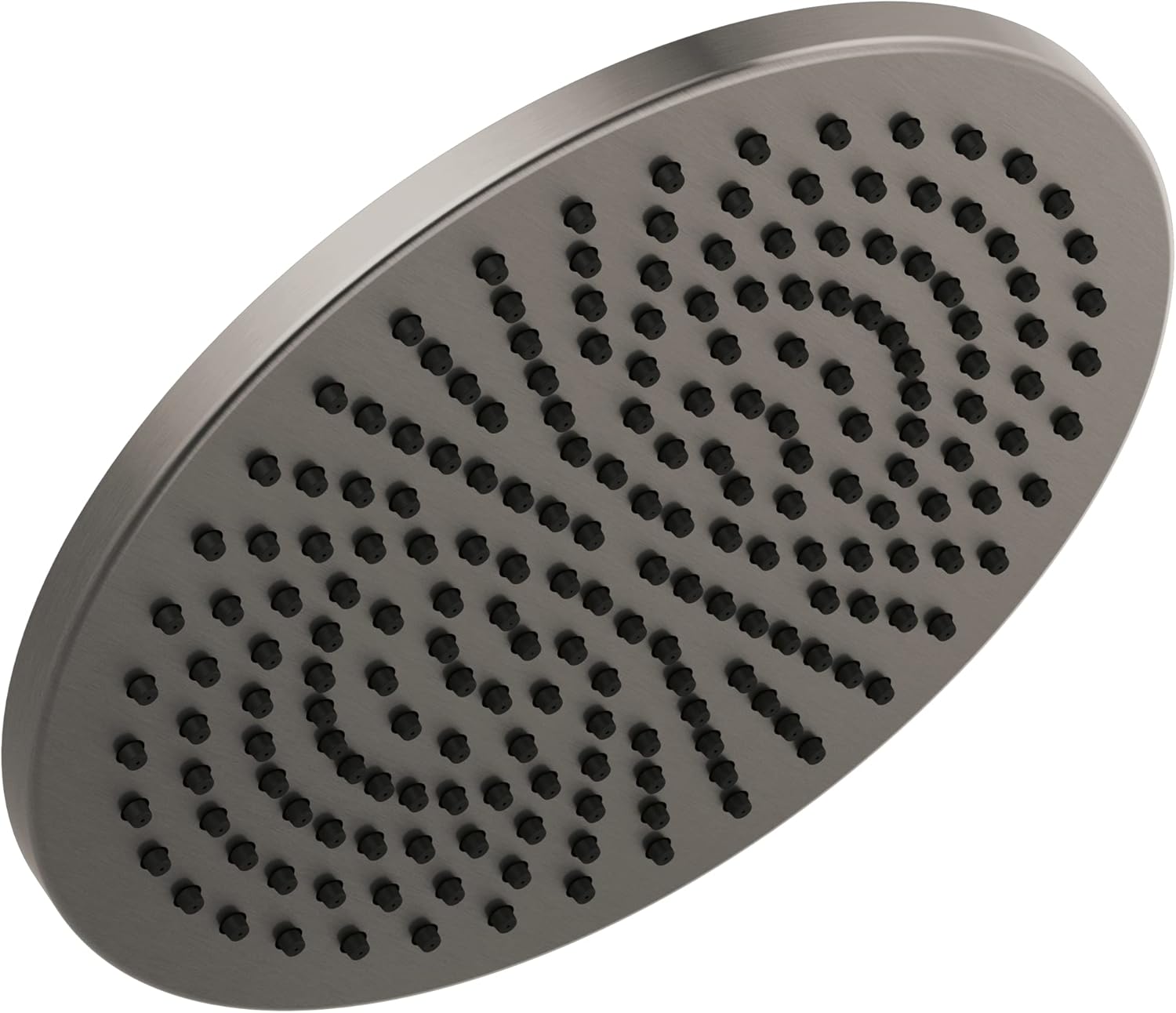 Delta Faucet Single-Spray Raincan , Black Shower Head, Rainfall Shower Head, Round Shower Head, Metal Shower Head, 2.5 GPM Flow Rate, Lumicoat Black Stainless 52158-KS-PR25