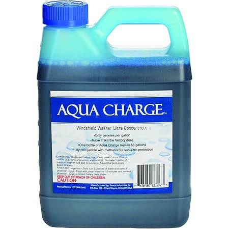 Aqua Charge Windshield Washer Ultra Concentrate, 1 Quart Makes 55 gallons Finished Product
