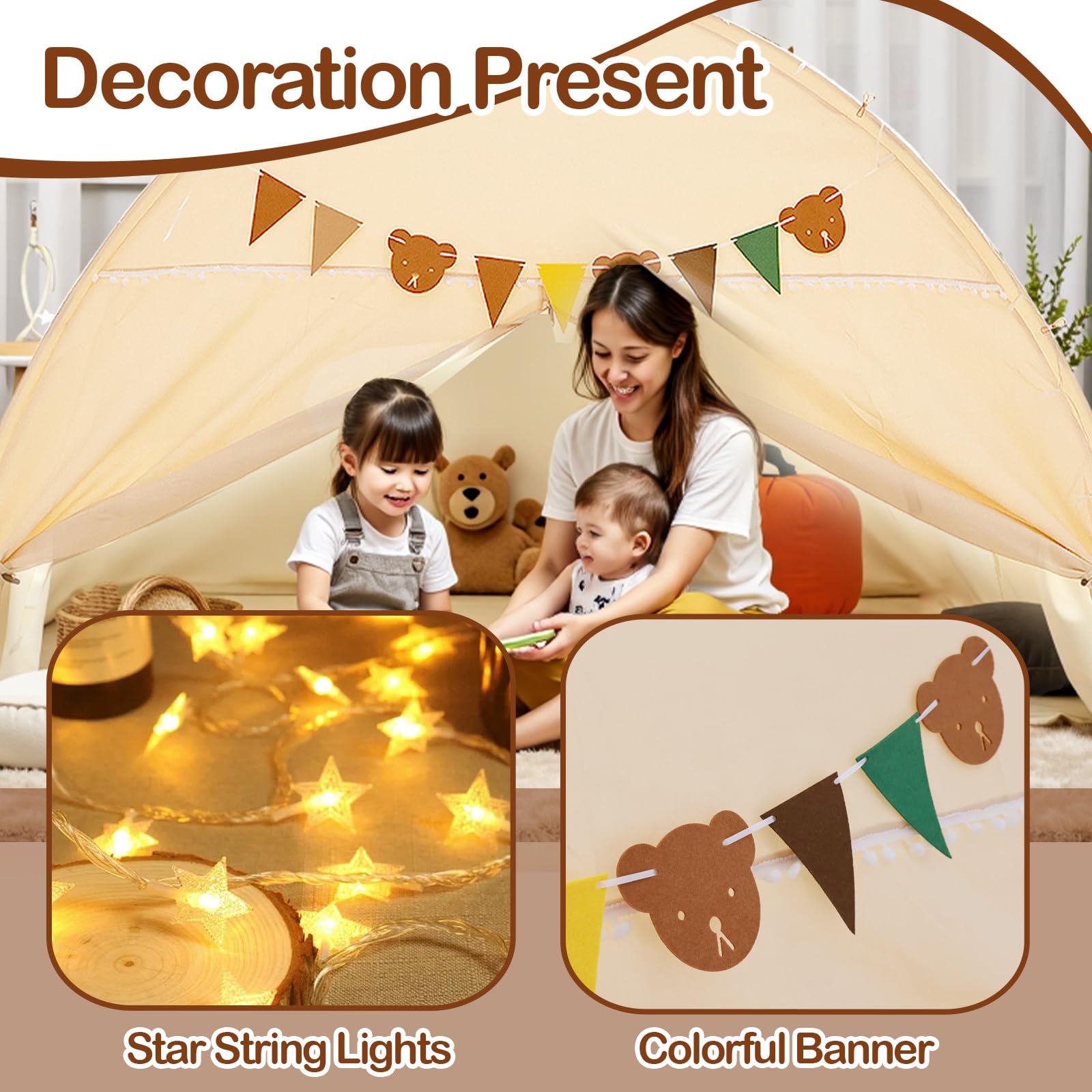 XTQINJIN Bed Tent Twin for Kids, Twin Size Bed Tent Cozy Indoor