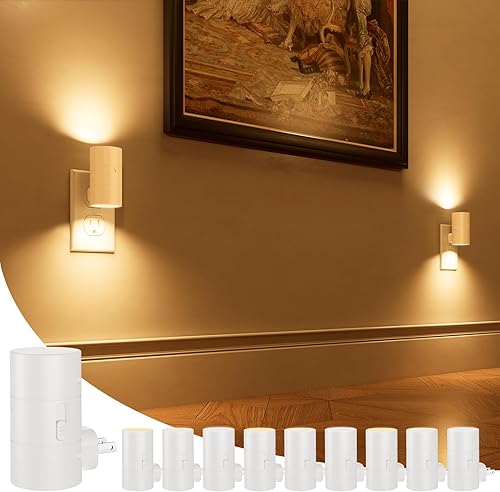 Miniatura 8 de NIORSUN Luces nocturnas enchufables en la pared, regulables con 3 modos de color y sensor de encendido/apagado automático, luz nocturna ultradelgada