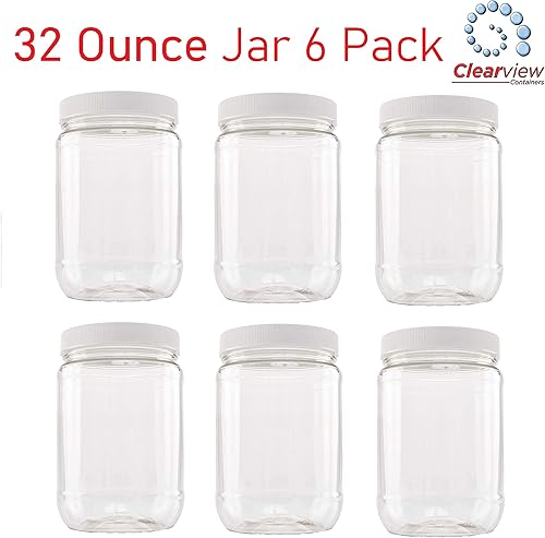 Miniatura 2 de CLEARVIEW CONTAINERS Contenedores herméticos para despensa para artes y manualidades, mantequilla de maní, miel, mermeladas de harina, azúcar, slime