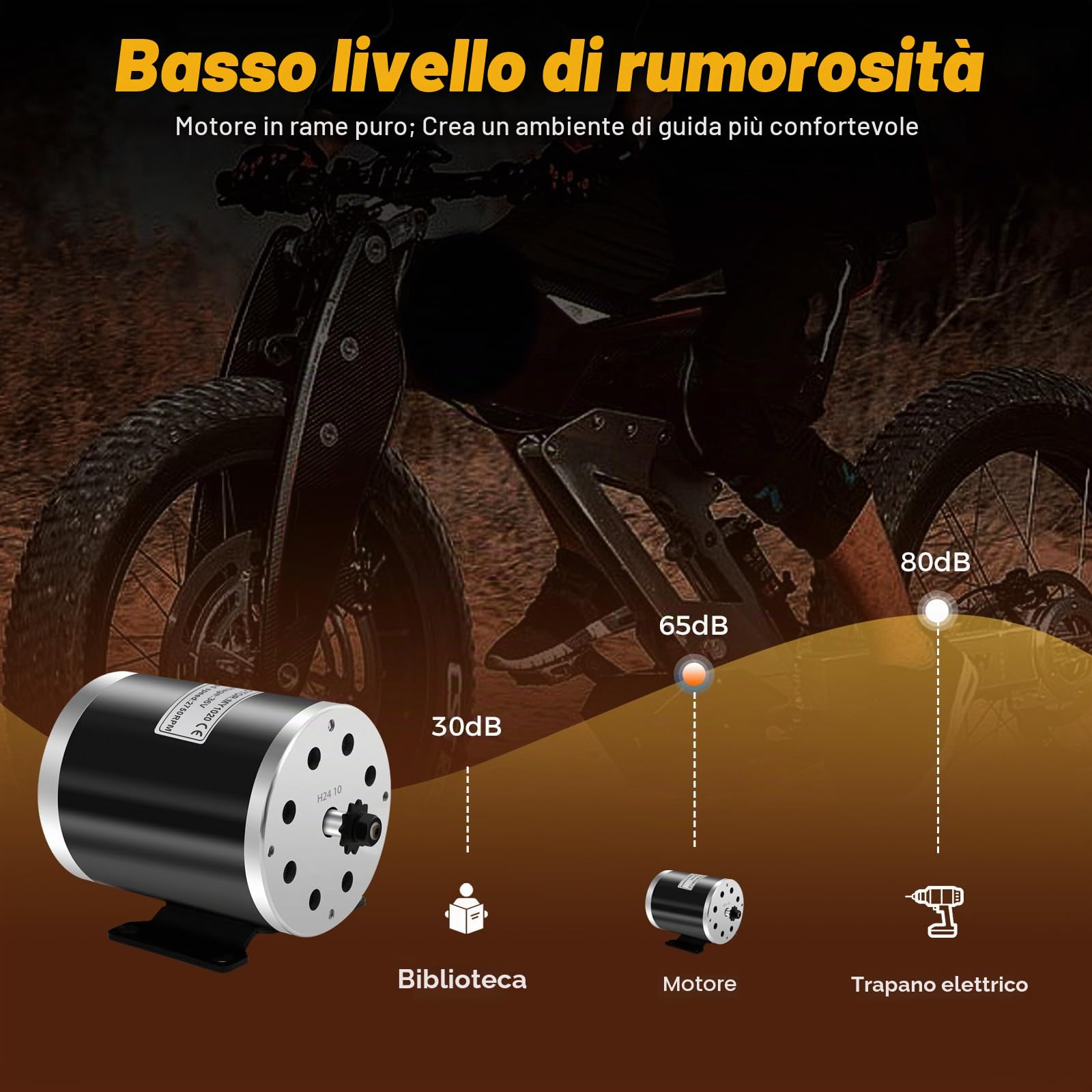Motore elettrico per E-Scooter 36 V 800 W DC, motore a spazzole elettrico Kit Motore Spazzola Set di conversione Controller di velocità Manopola dell'acceleratore 2750 giri/min compatibile con