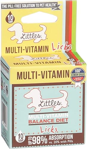 Licks Multivitamínico para perros de raza pequeña sin píldoras, suplemento para perros con vitamina C, D y calcio, suministros multivitamínicos para