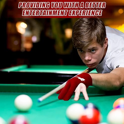 Miniatura 5 de 20 guantes de billar para billar con tres dedos, guantes de billar para mano izquierda y derecha, guantes deportivos universales para mujeres y