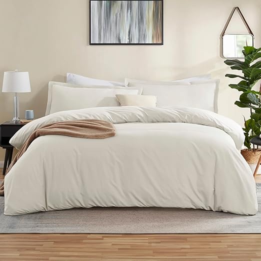 Nestl Off White Duvet Cover Queen Size Soft Queen Duvet