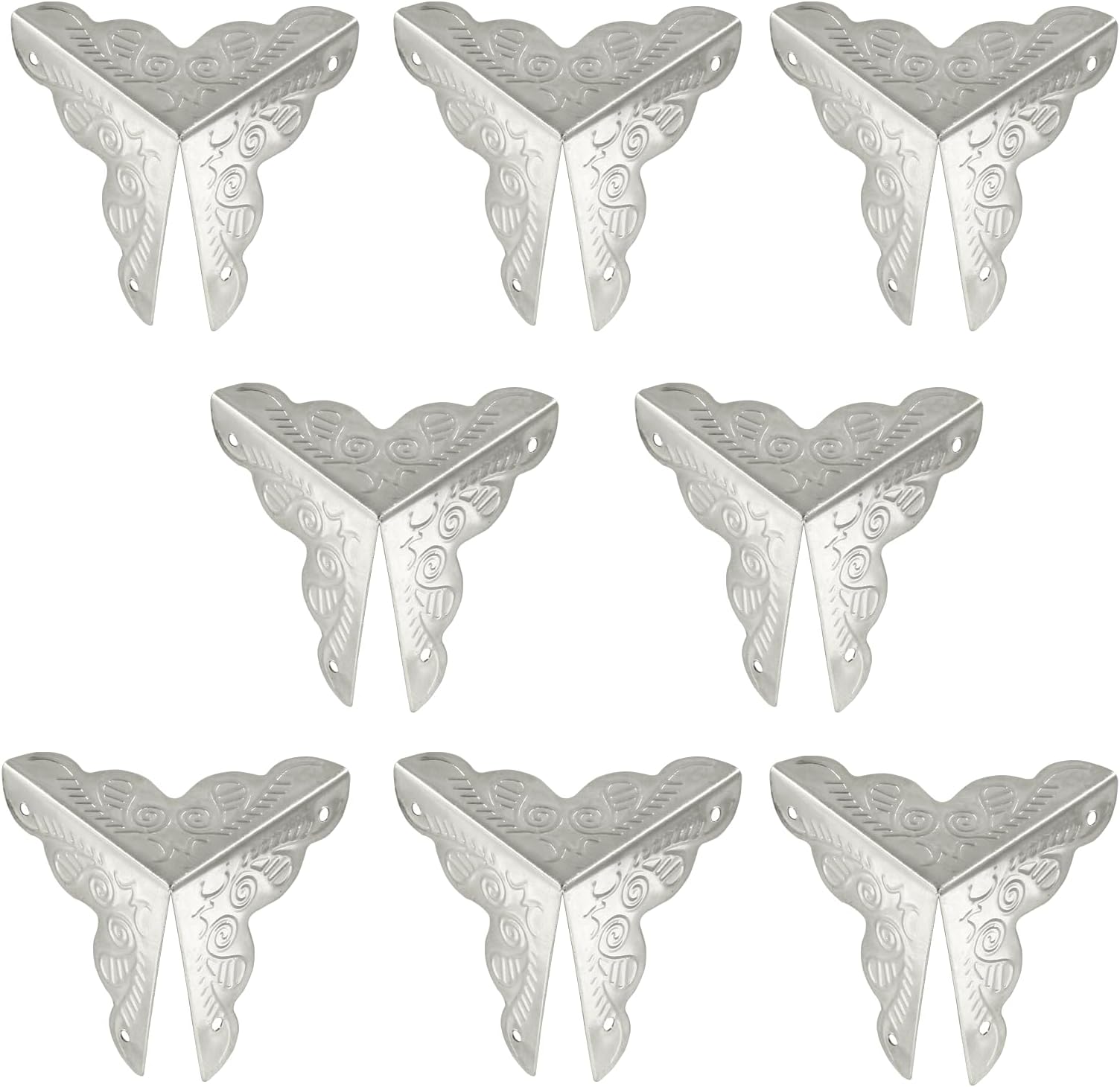 Zorveiio 48Pcs Metal Corner Protector,1"x1" Bronze Box