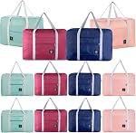 Sac de voyage pliable Bagage de rangement pour sport Gym imperméable Nylon Toile Duffel pour les hommes, Femmes 32 Liter (Rouge)