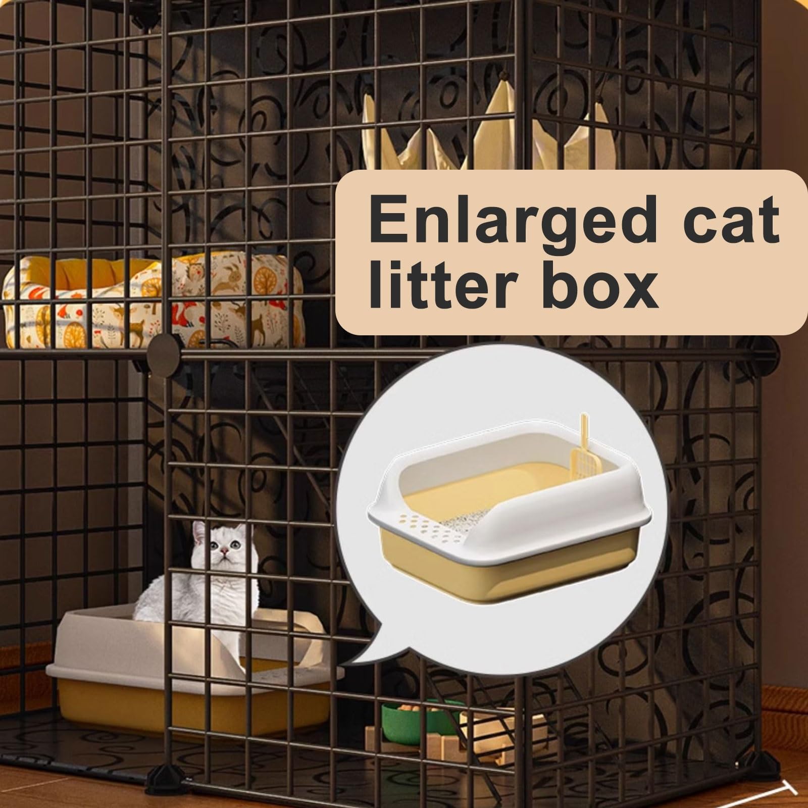 キャティオ、、ペットゲージ　 Amazon.co.jp: RTTZBOZ 猫ケージ 屋内用 キャティオ DIY 猫囲い 金属製