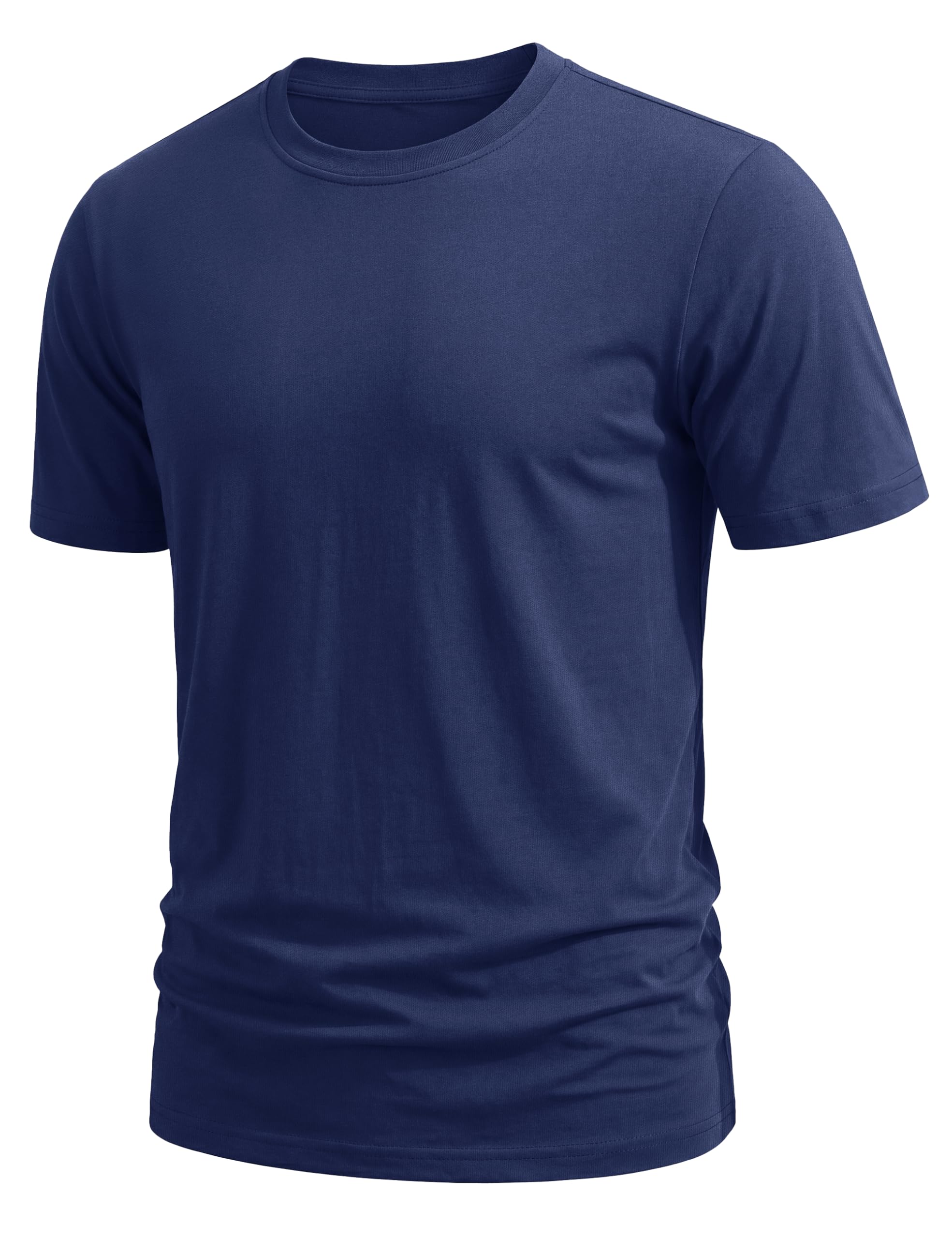TACVASEN T Shirt Herren Kurzarm Baumwolle T-Shirt Rundhals Sommer Tshirt Regular Fit Basic Tops Weiches Casual Oberteil