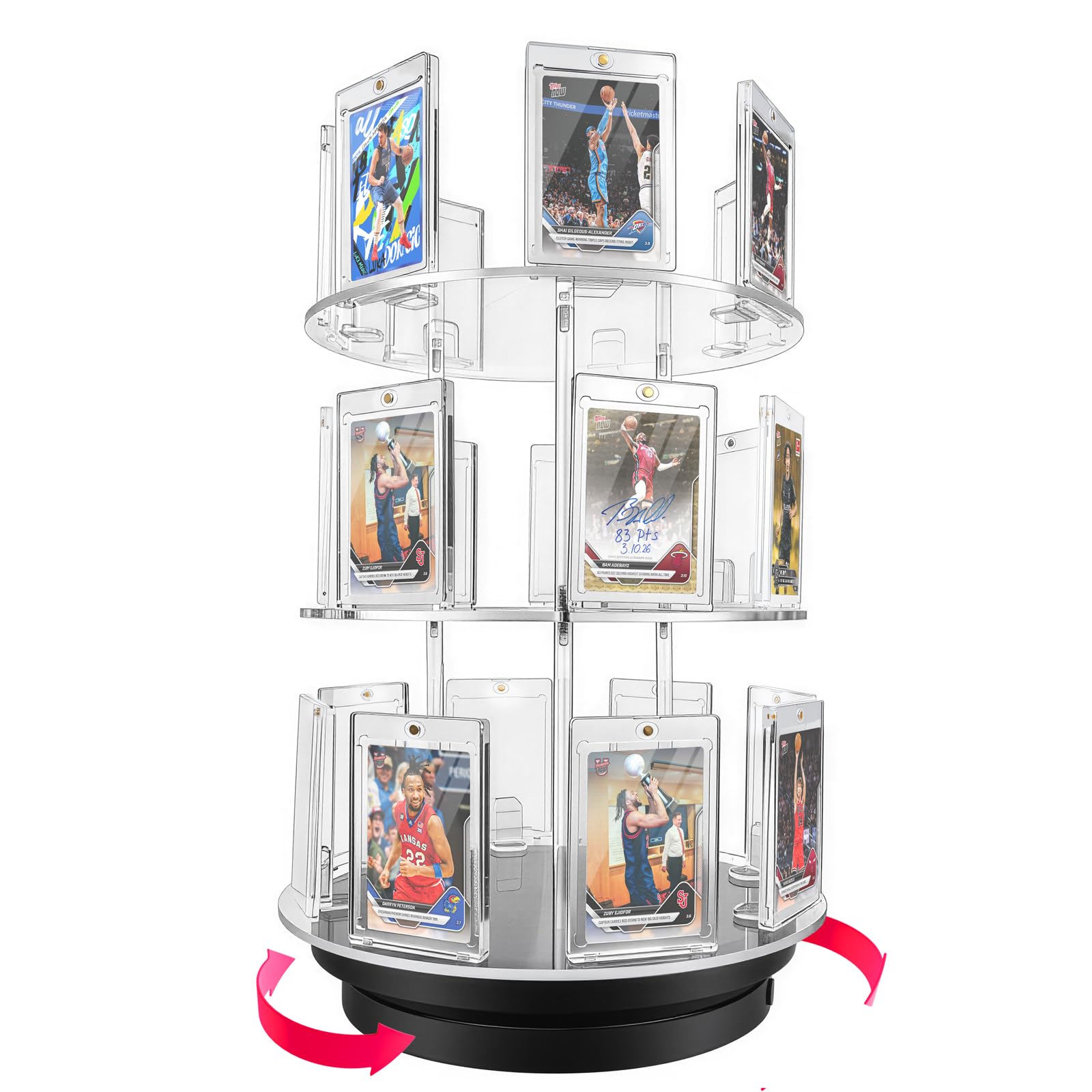 Photo 1 of GUDOU 3-Tier Rotating Trading Card Display Stand