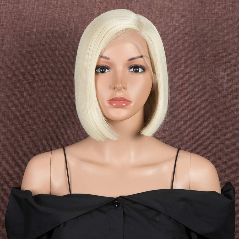 Style IconHeadband Wigs Bob Wigs for Women 10 Inch No Lace Front Wigs Synthetic Hair Heat Resistant Fiber Blonde