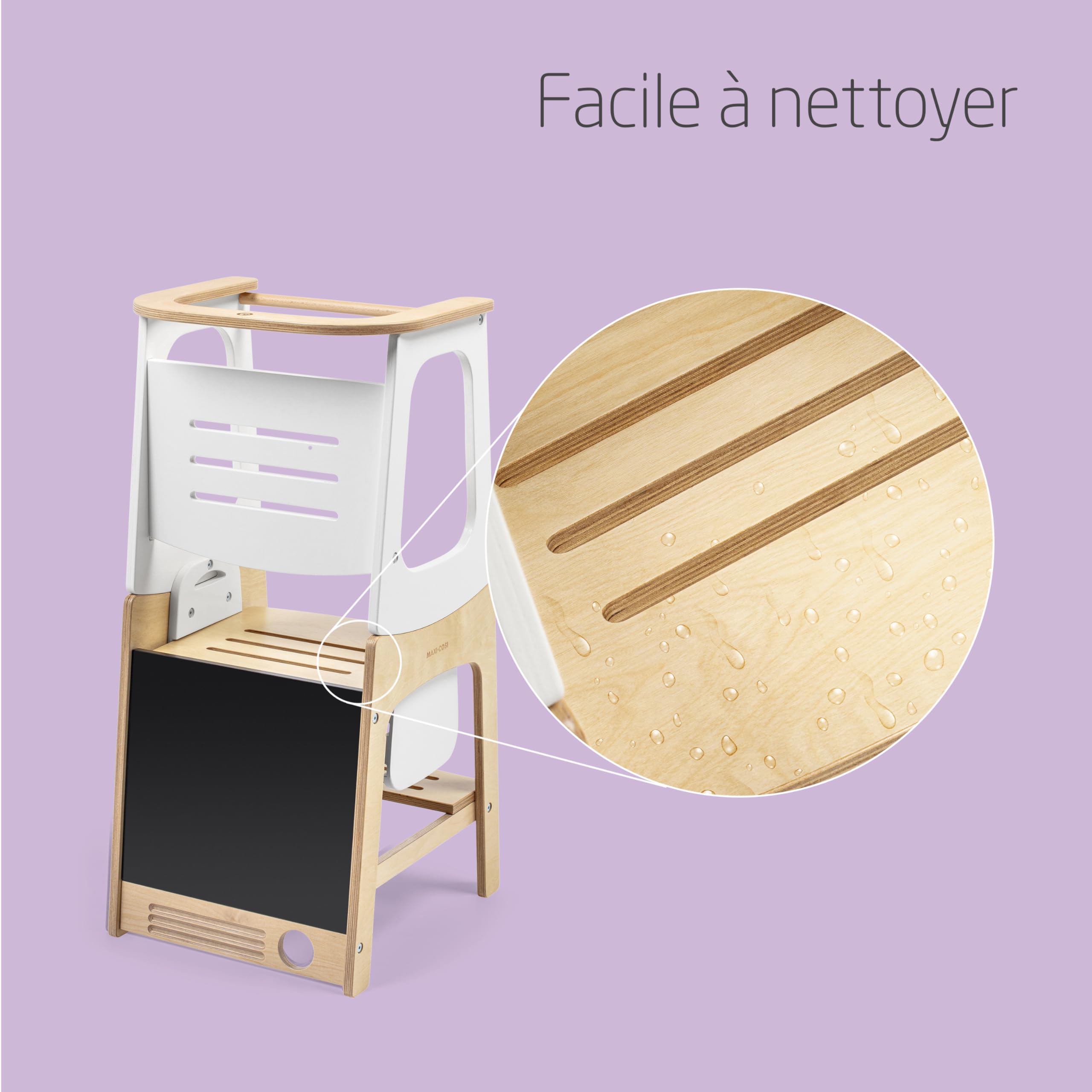 Maxi-COSI Toucan 3-en-1 Tour d'observation Enfant Montessori Bois 1,5-99 Ans 10-150 kg 3 hauteurs Bois Certifié FSC 100%
