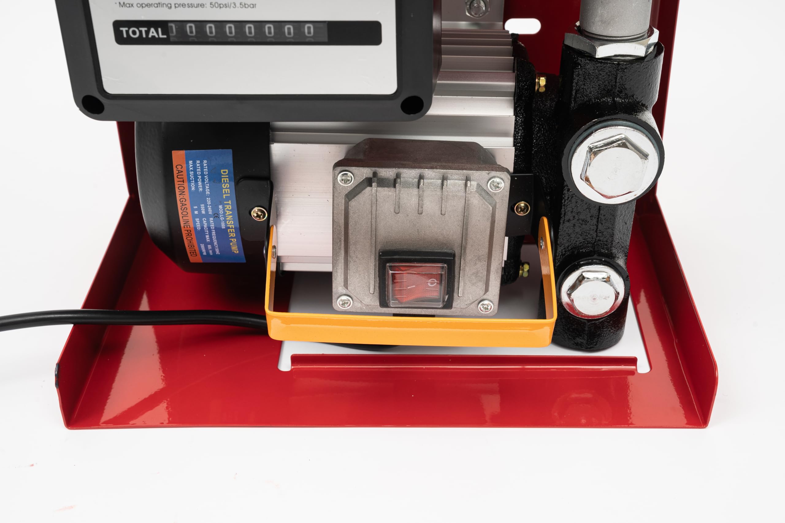 Professionelle Diesel Pumpe 550w - Hochleistungs-Ölabsaugpumpe Für Kraftstoffe - Langlebig Und Zuverlässig Aus Gusseisen, Kupfer, Stahl Und PVC - Max. Fördermenge 60 l/Min, Max.