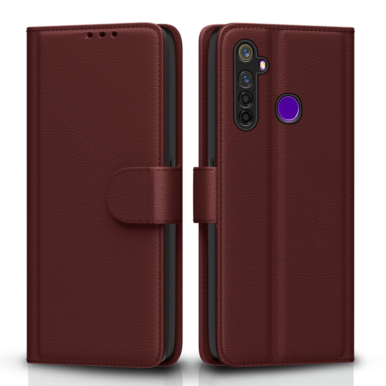 Realme 5 Pro Flip Case - Leather Wallet Stand -8