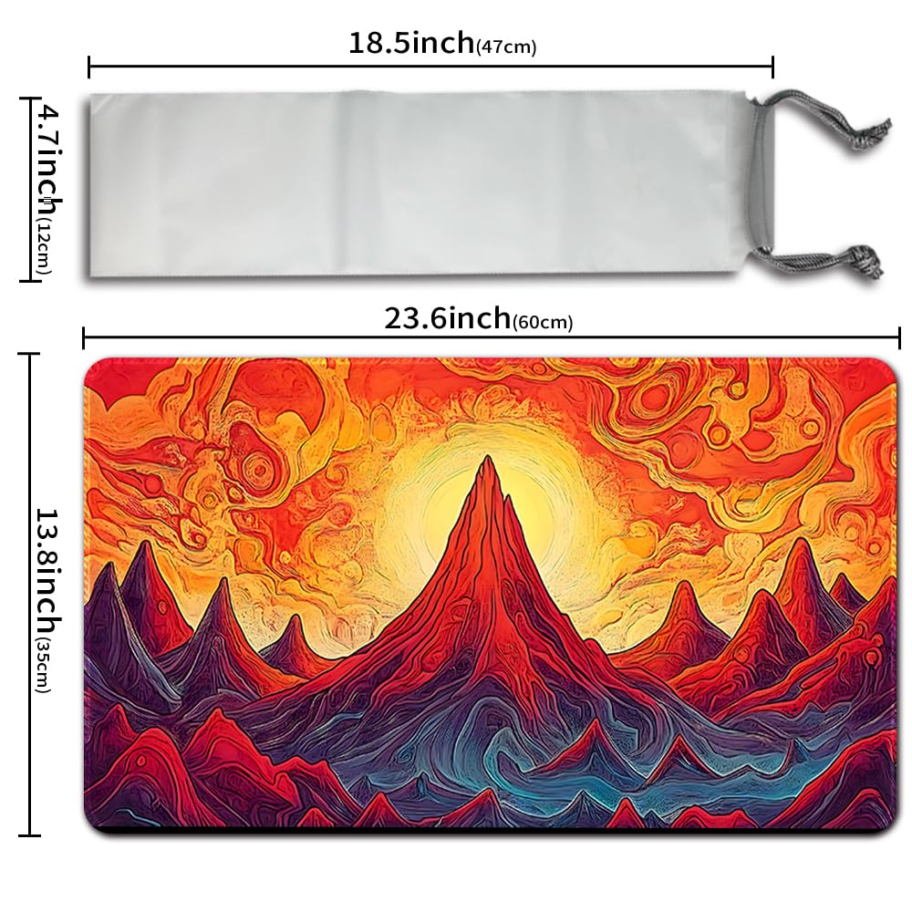 MTG Tappetino da gioco – 60 cm x 35 cm, arte originale, antiscivolo, TCG, con fondo in gomma e bordi cuciti, Commander TCG Rollbar & Pieghevole (No Zone, mtg49-5)